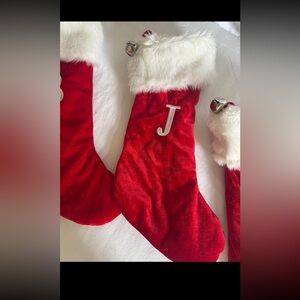 Red Christmas Stocking with White Fur Trim